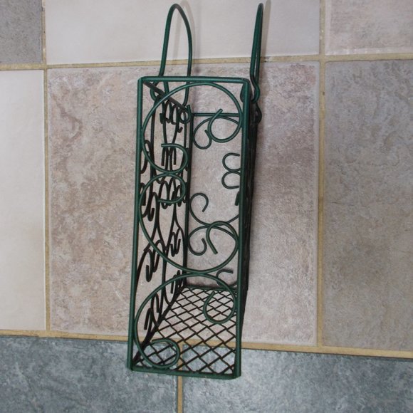 Green multipurpose metal basket approximately 7 3/4"x7.5"x2 3/4" - Picture 3 of 3
